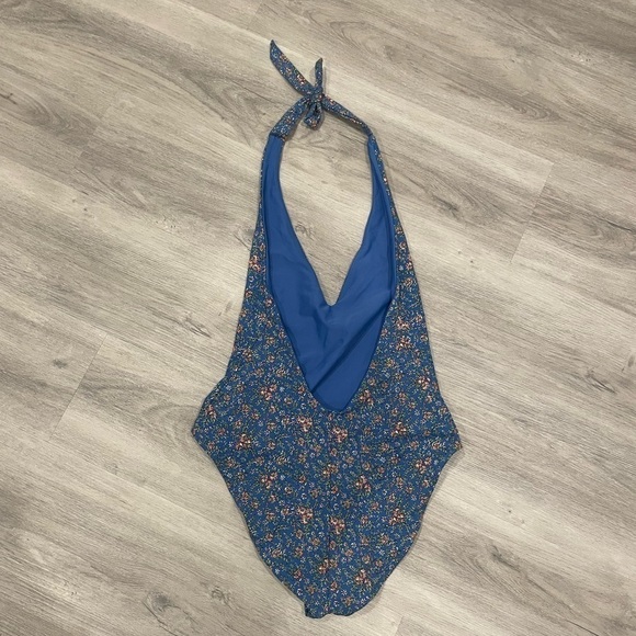 Veronica Beard Floral Salis Halter One Piece Bathing Suit - Picture 6 of 7